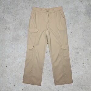XSMALL Wild Fable‎ Beige Cargo Pants baggy stretch waist wide leg y2k